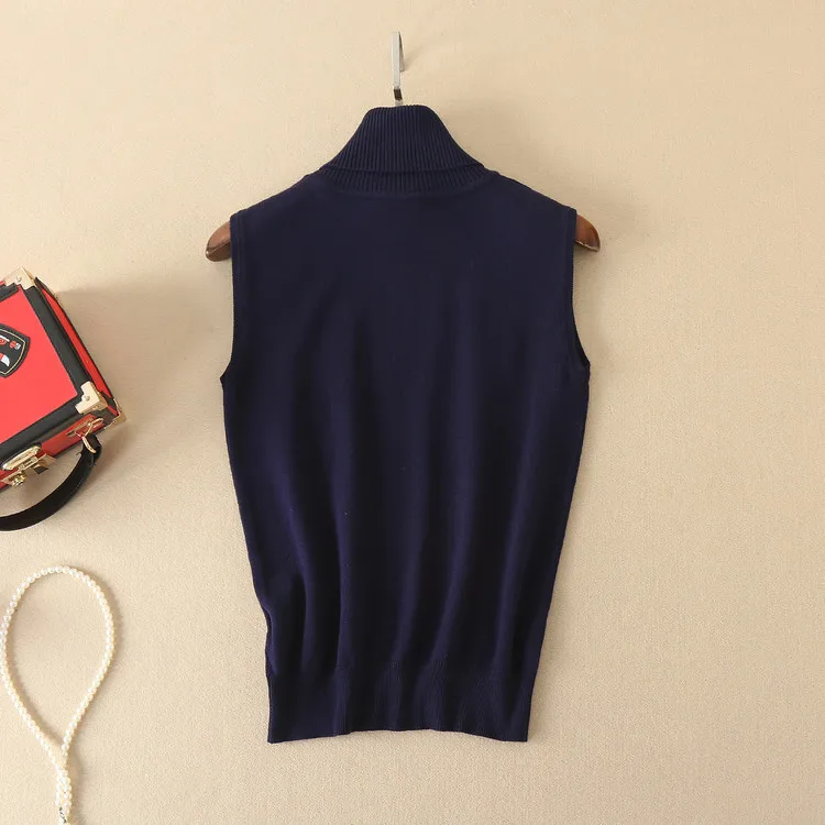 Комплект из 2 предметов с водолазкой и широкими штанинами топ без рукавов Темно