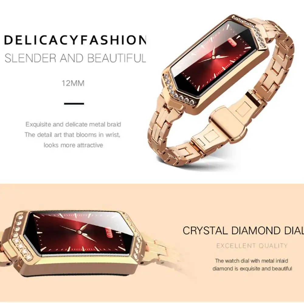 Женские Смарт-часы B78 фитнес-браслет трекер сердечного ритма монитор