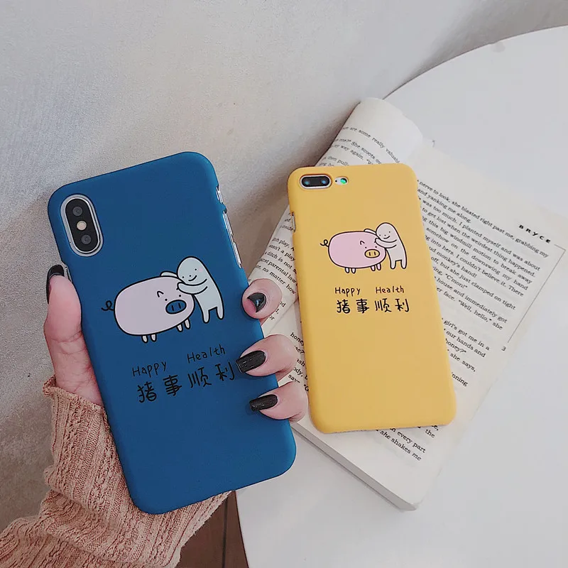Мультяшные животные счастливого здоровья Телефон чехол для iPhone 6 6s 7 8 Plus X XS Max XR