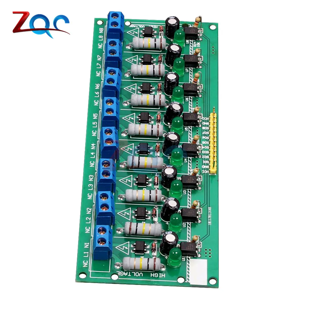 AC 220V 8 канальный MCU TTL уровень Ch изоляция оптрона тестовая плата изолированный