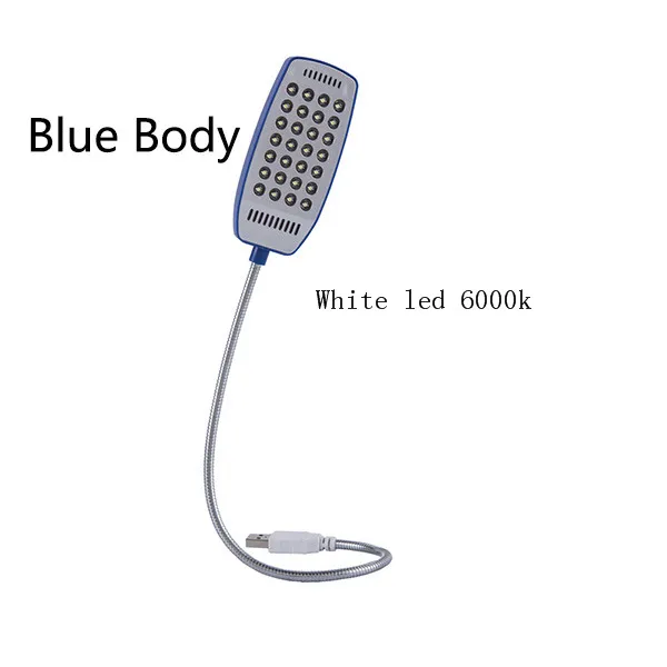 Портативный USB led Настольная лампа мини сгибаемый светодиодный настольный светильник для защиты глаз, чтения книг, светильник s для ноутбука, ноутбука, компьютера - Цвет корпуса: Blue Body