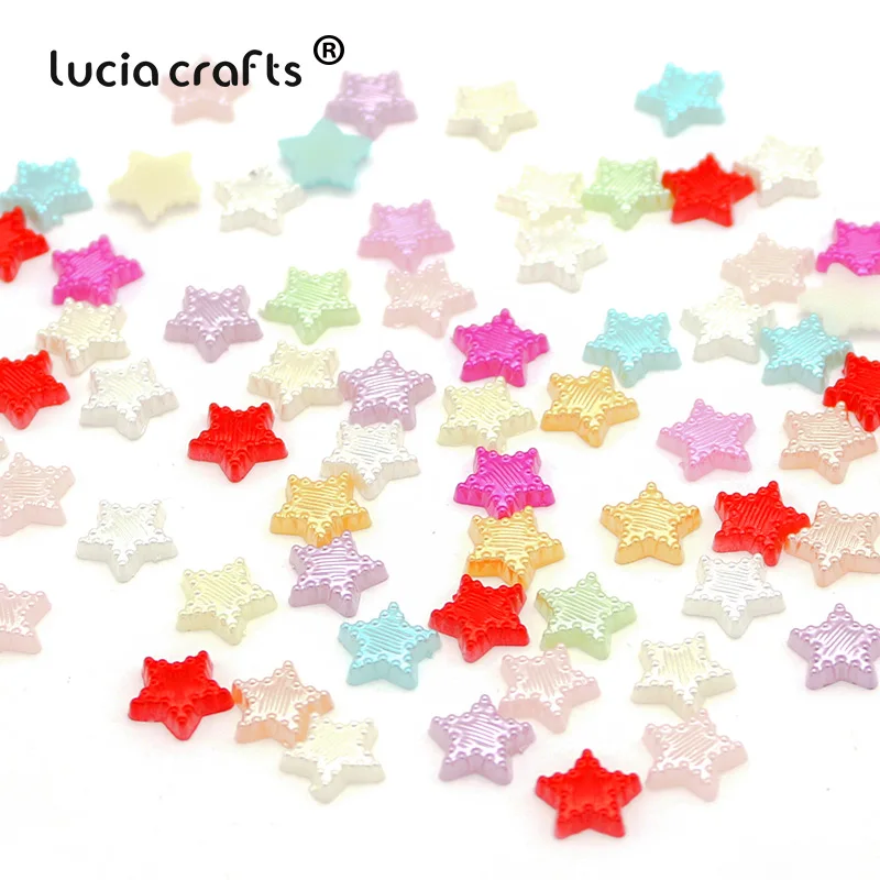SALE 10mm Star Imitation Pearls Flat Back For DIY Scrapbooking Kid Art Accessories F0305 | Дом и сад