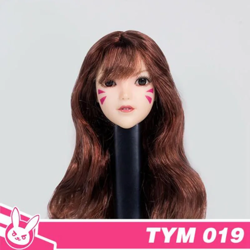 1/6 масштаб TMY019 D.VA голова девушки резная интернет привычка девушка длинные