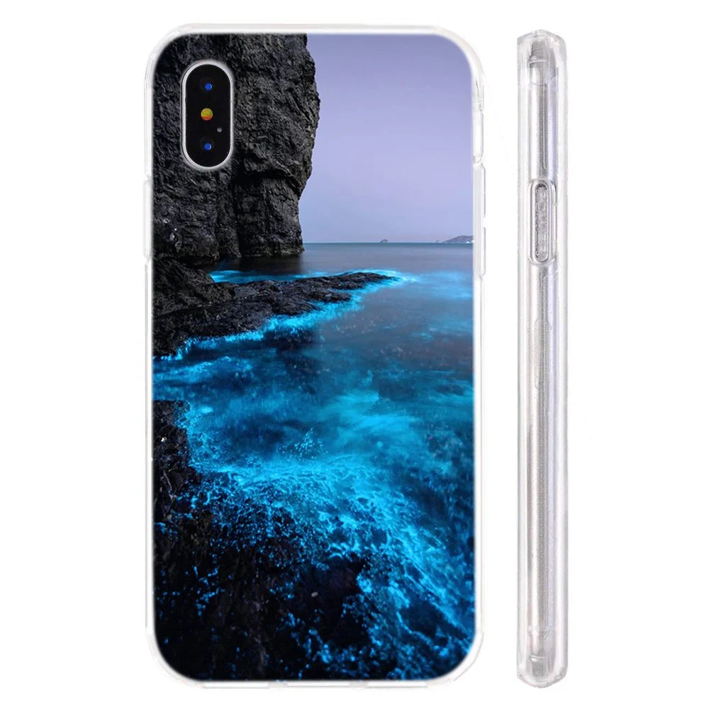Soft Phone Case For iPhone 6 7 8 plus XS Max Covers TPU Colorful Landscape Flora Painted Fundas X XR Z009 |