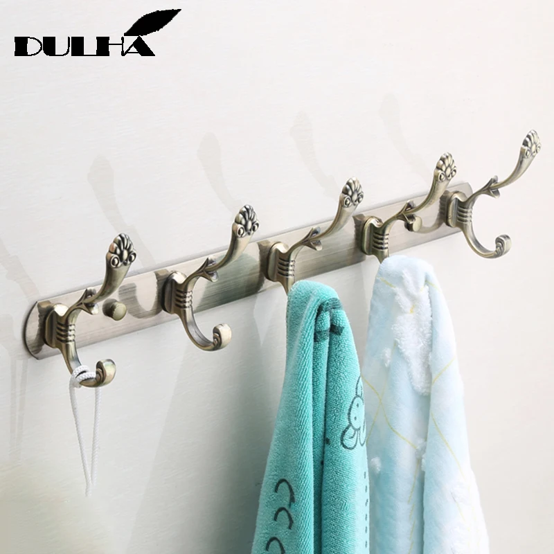 Роскошный настенный халат для ванной комнаты 5 крючков декоративный