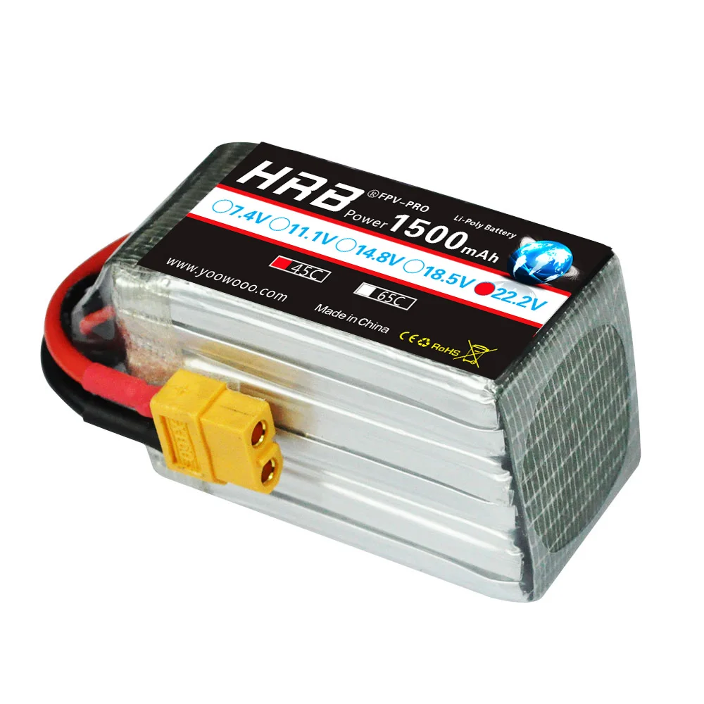 HRB 6S 22.2V 1500mAh 45C Lipo