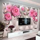 Пользовательские 3D фото обои фрески современные ювелирные изделия цветок ТВ фон настенная роспись Гостиная Спальня нетканые водонепроницаемые обои