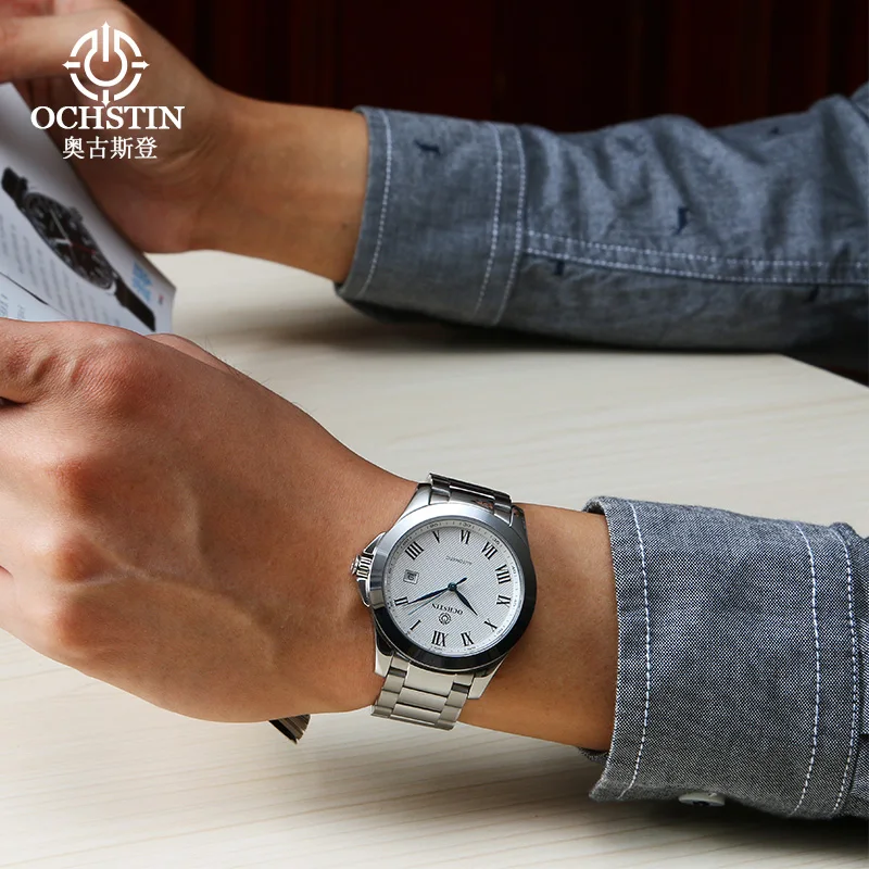 Часы мужские армейские механические из нержавеющей стали|hombre|hombre reloj |