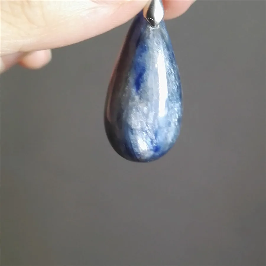 Fashion Necklaces Crystal Charms Pendant Blue Gemstone Suspension Water Drop Bead Natural Kyanite 31x15x11mm | Украшения и