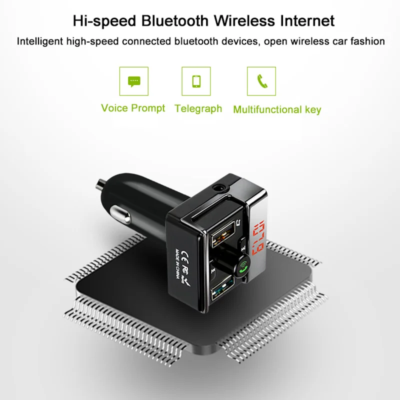 JONSNOW MP3-плеер USB Автомобильное зарядное устройство Поддержка TF карта U диск воспроизведение AUX музыка fm-передатчик Беспроводная гарнитура Bluetooth автомобильный комплект