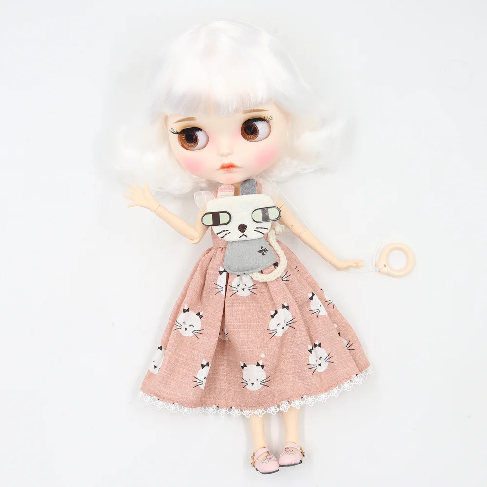 ICY Fortune Days factory blyth кукла белая кожа соединение тела Новое матовое лицо с бровями губы короткие белые волосы DIY sd Подарочная игрушка