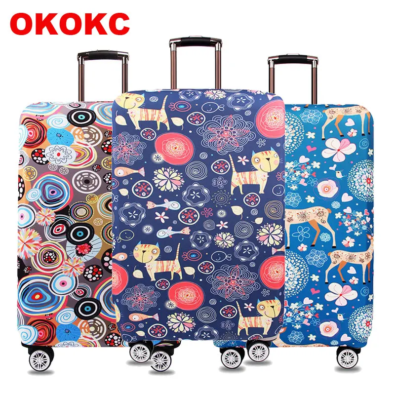 Эластичный чехол для чемодана с рисунком рыбы плотный подходит 18 '' 32''