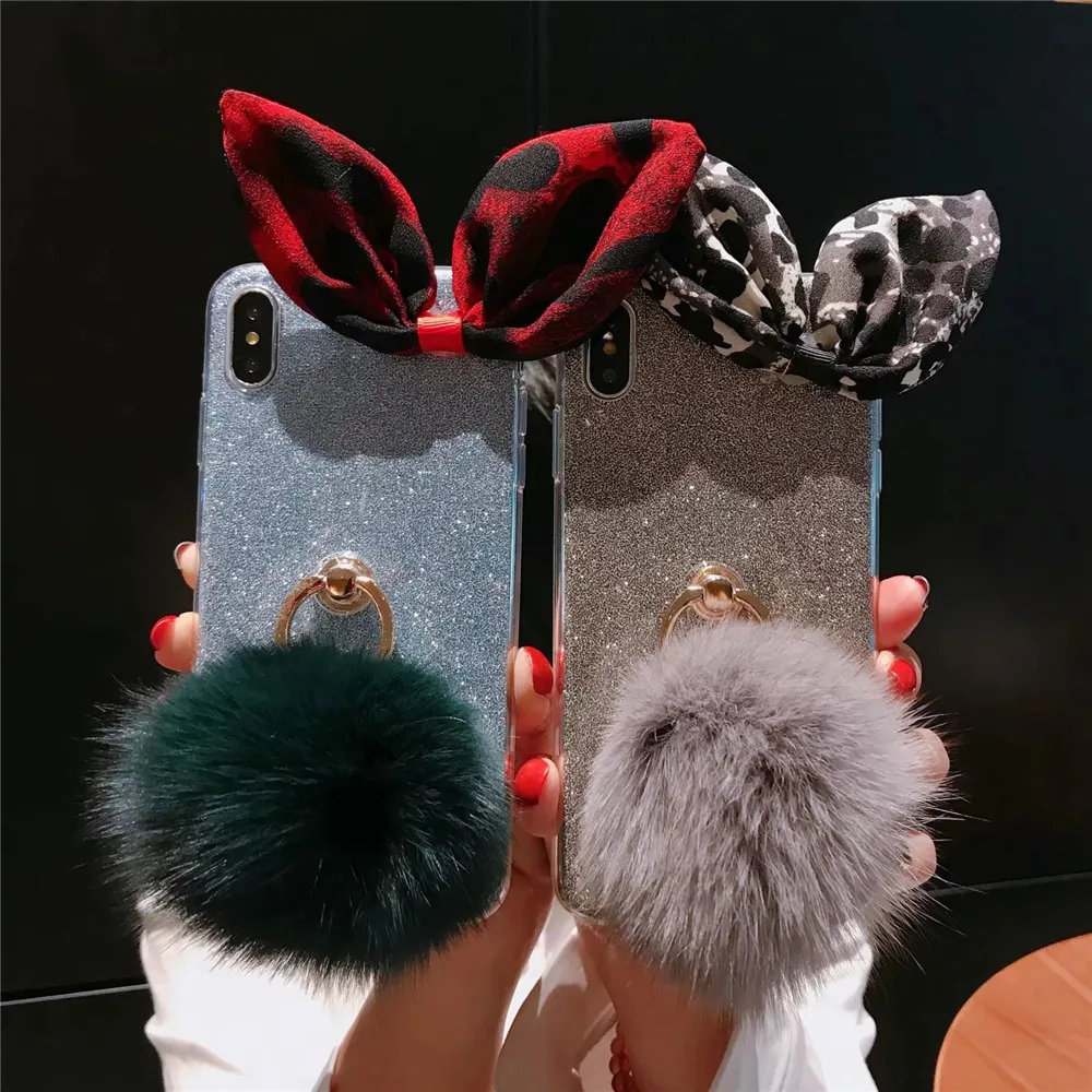 Роскошный мягкий чехол для телефона из тпу с бантом чехлы iPhone Xs Max Xr X 6 6S 7 8 Plus 6Plus