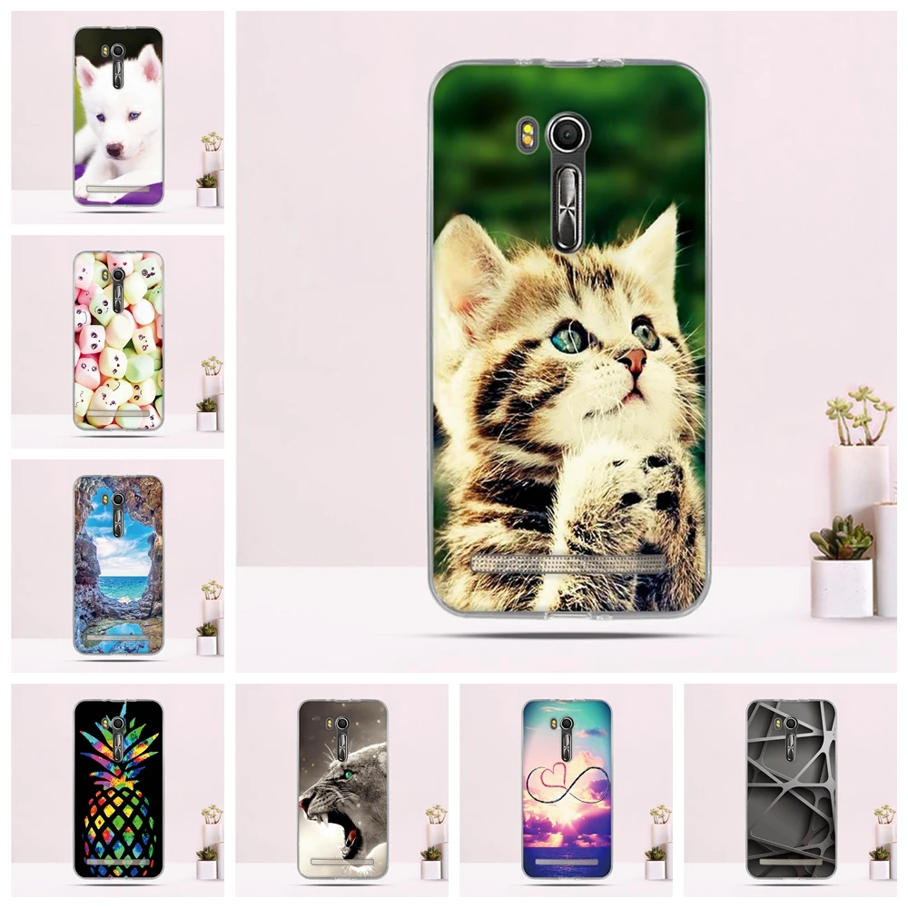 Задняя крышка для Asus ZenFone Go ZB551KL чехол 5 дюйма силиконовые чехлы телефонов из ТПУ