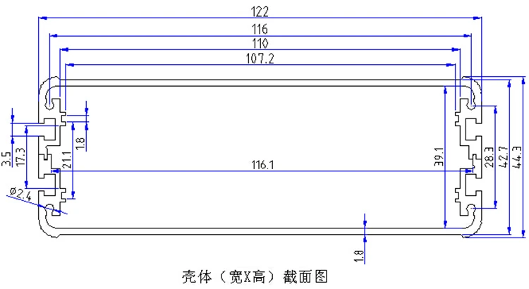 1 шт серый цвет алюминиевый корпус Корпус для установки электроники 45 (H) x122 (W) x140 (L)