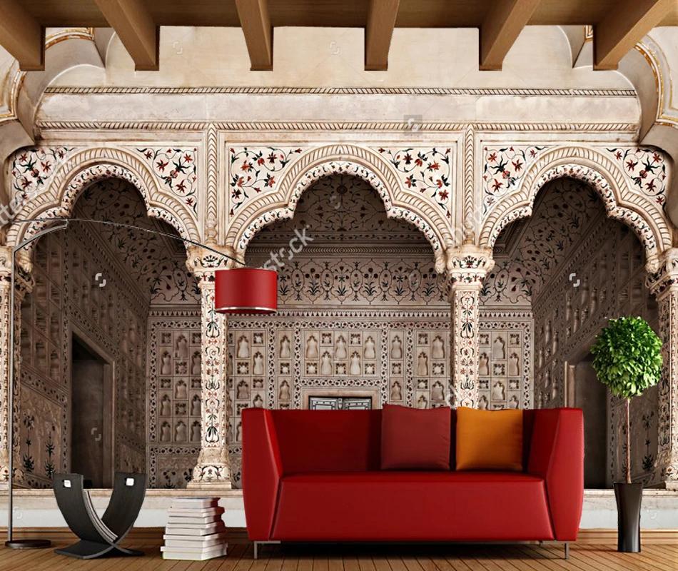 Пользовательские городской пейзаж обои много арок Агра фотообои для гостиной