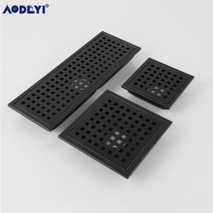 Душевая напольный сливной фильтр AODEYI Black SUS 304 из нержавеющей стали, сливная труба с квадратной сеткой от запаха, 4,3612 дюйма, 11-222