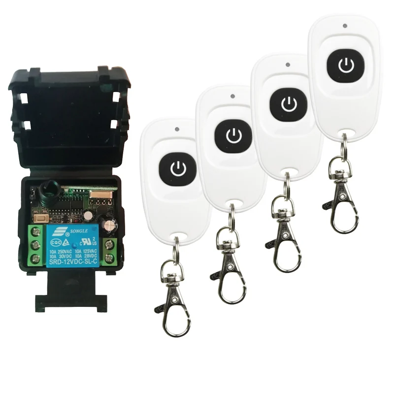 DC12V 24V 1CH мини Беспроводной RF пульт дистанционного управления выключатель света 10A