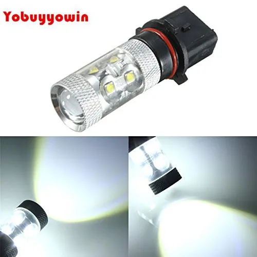 

2Pieces PSX26W LED Car Fog Light Bulbs Max 16x5W High Power Replacement Bulbs Lamps 6000K White (Pack of 2)