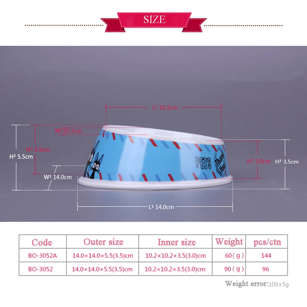 

Melamine Pet Dog Bowl Dry Food Cat Bowls Dogs Bowl Drinking Water Cup Colorful Pets Single Dog Dish Nontoxic Feeder Cats Plate