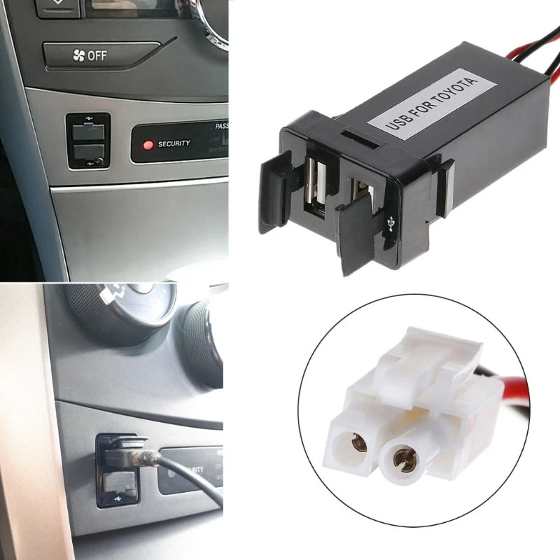 

Car Charger 12V 4.2A Dual USB 2 Port Socket Lighter Adapter For Toyota Corolla