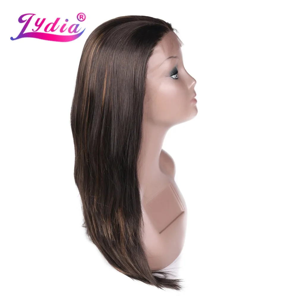 Lydia длинный шелковистый прямой синтетический парик пианино цветной термостойкие