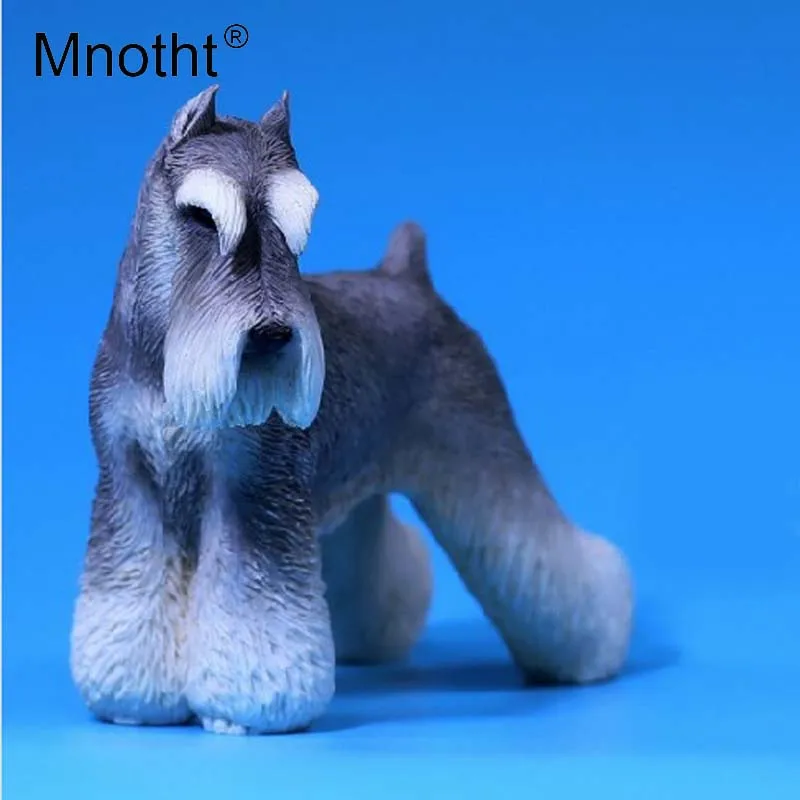 

Mnotht 1/6 миниатюрный Шнауцер модель домашнего животного MRZ019 имитация животного резьба по смоле игрушка для 12 дюймов модель солдата аксессуар...