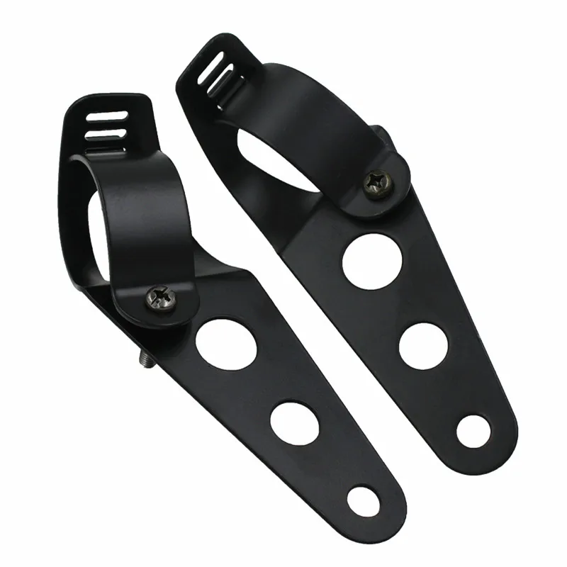 Черный/хром фар кронштейн для мотоциклов вилы Боббер Рейсер 35 мм 43