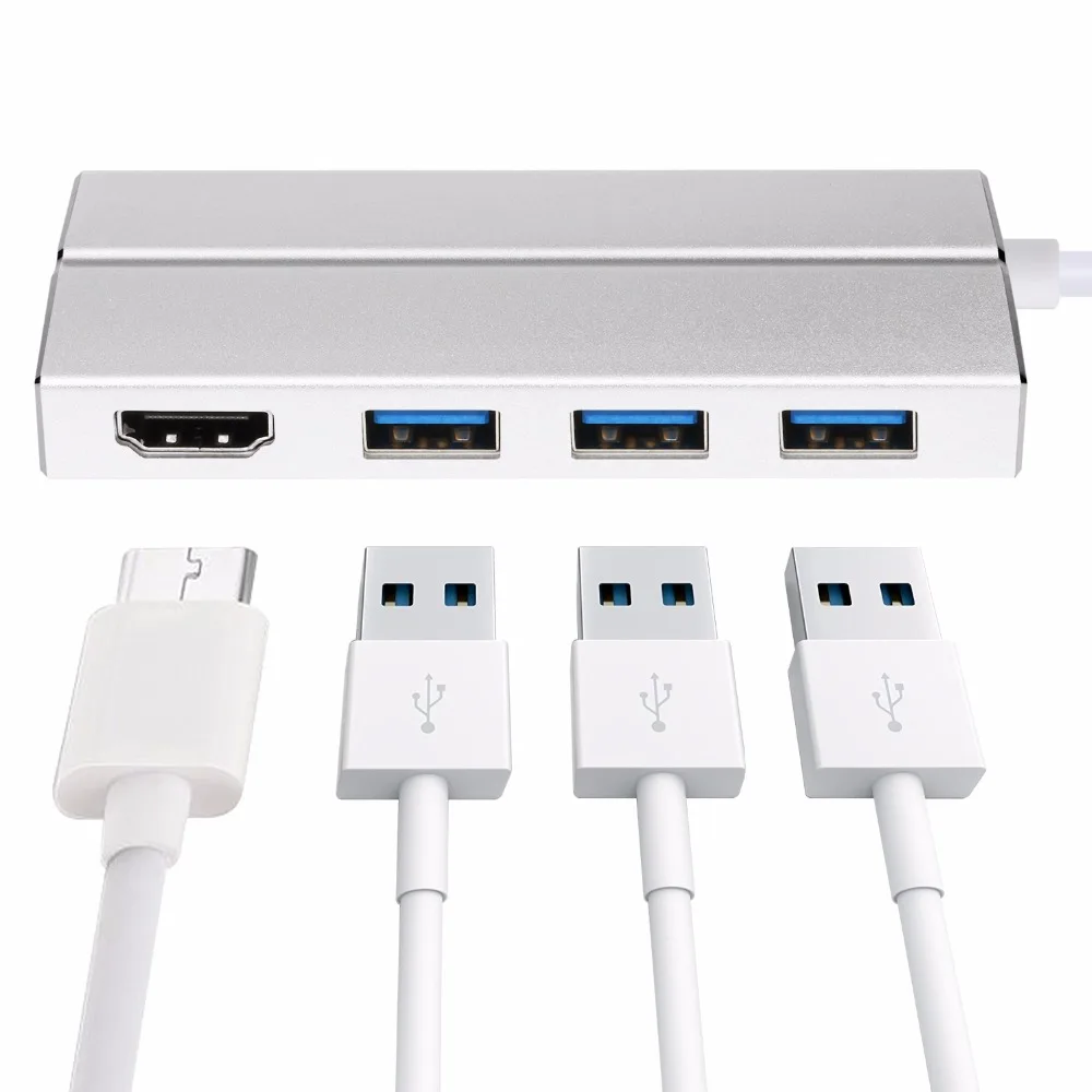 DZLST концентратор USB Type C к HDMI/USB 3 0 порты все в одном 1 адаптер 3840*2160 @ 30 Гц для MacBook Pro