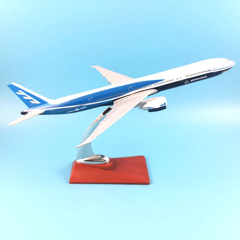Бесплатная доставка 31 см BOEING LIVERY 777 металлическая основа полимерная модель