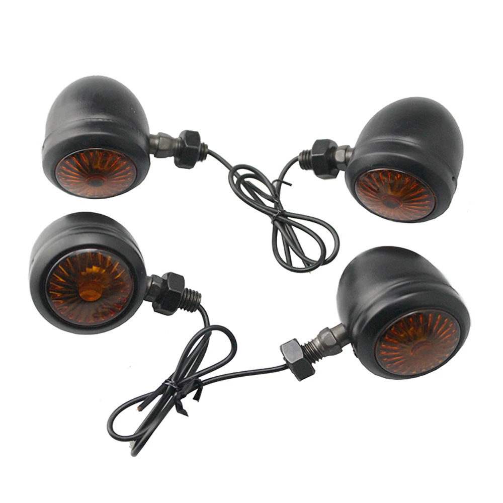 4X черный мотоцикл поворотники Янтарный мигалка светильник для Yamaha V-Star Vstar V Star XVS 1100 на заказ Harley Cruiser Chopper