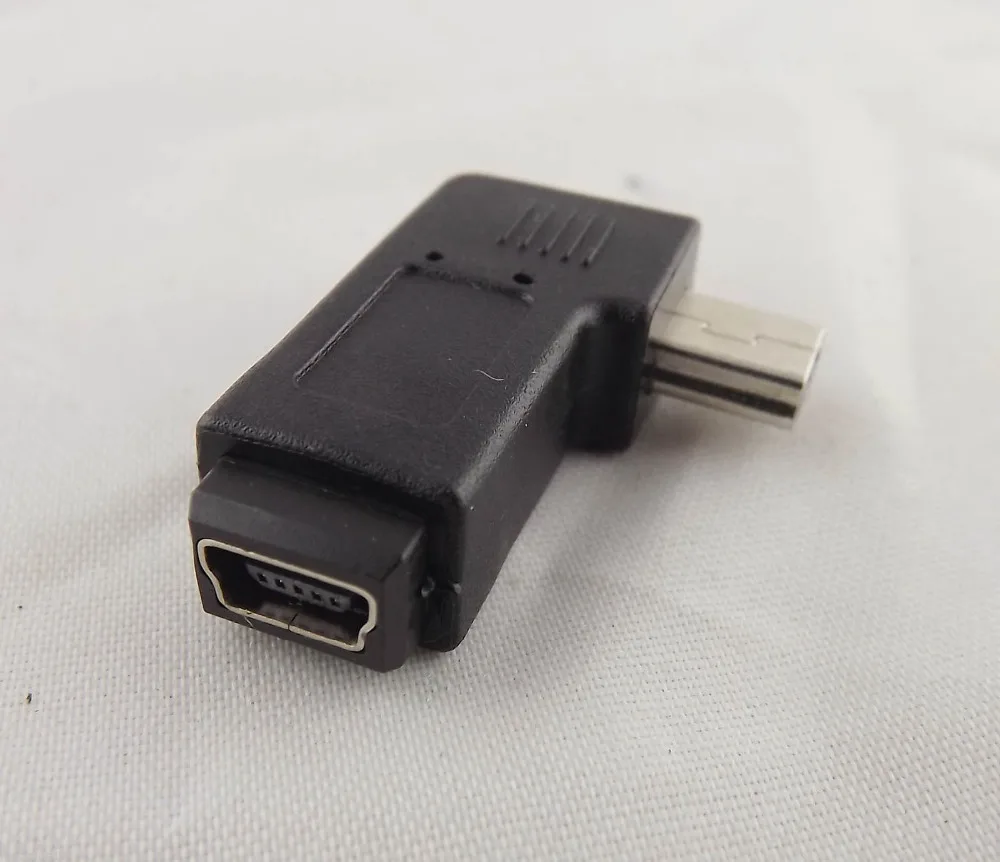 1 шт. USB 2 0 Mini 5 Pin штекер мини Женский M/F левый угол адаптер разъем |