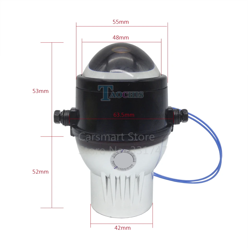 TW-GT Универсальный Автомобильный Стайлинг DIY 2,0 дюймов hid bi xenon противотуманная фара проектор рассеиватель для противотуманной фары H11 для автомобиля мотоцикла дальнего ближнего света