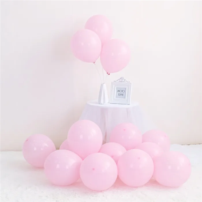100pcs pink 10 дюймов 2,4 г 100 шт пастельные шары для активного отдыха, вечеринки, дня рождения, свадебные шары для украшения, разноцветные пастельные шары макарон - Цвет: 100pcs pink