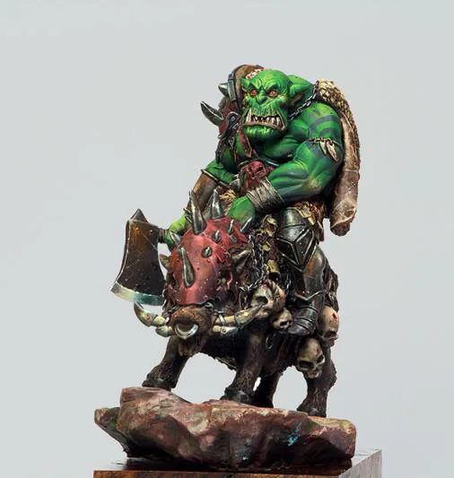 

1/18 90MM ancient Orc on Boar 90mm Resin figure Model kits Miniature gk Unassembly Unpainted