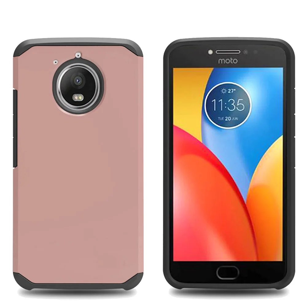 Двухслойный армированный чехол из ТПУ и поликарбоната для Moto E4 Plus ударопрочный
