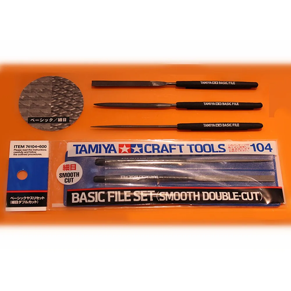 Инструменты для моделирования Tamiya 74104 базовый набор файлов (Гладкий двойной