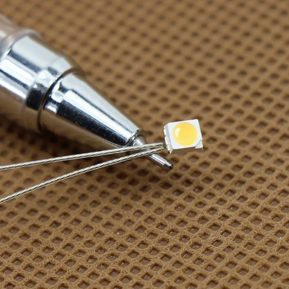 T3528WM 20 шт. SMD Led 3528 предварительно припаянные Проводные провода micro litz теплый белый