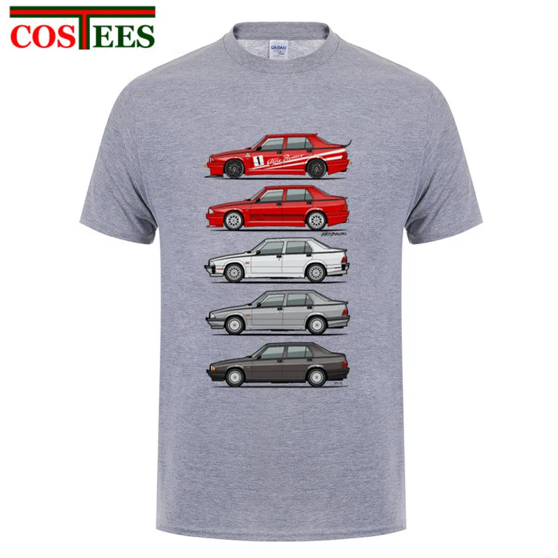 Стек Alfa Romeo 75 футболка Milano Tipo 16 мальчик хлопок короткий рукав Crewneck одежда для