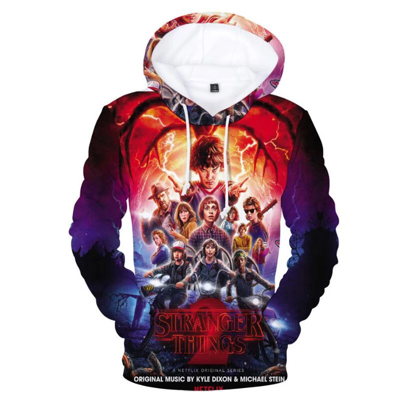 

Season 3 2019 Stranger Things women/men hoodies Sweatshirts streetwear Harajuku Hip Hop Funny Hooded Jacket Male Tracksuit