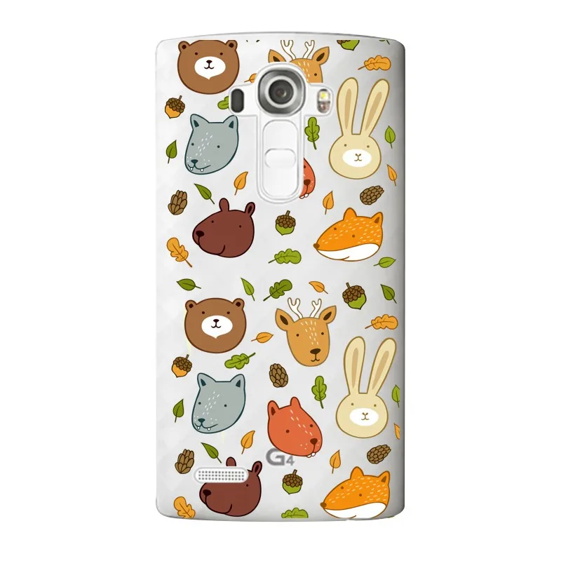 Мягкий прозрачный чехол для телефона из ТПУ с изображением животных LG G3 G4 G5 V10 K3 K4