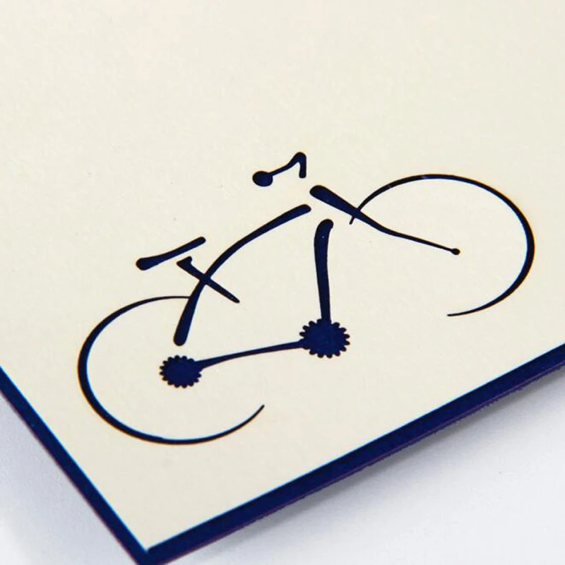 (10 шт./лот) поделки бумаги выскочить Винтаж велосипед поздравительная карта