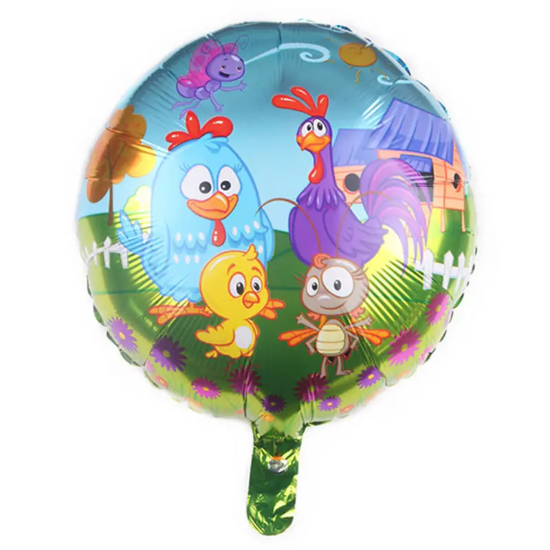 HDBFH New 18-inch round animal farm aluminum balloon Children's holiday birthday party decoration balloons wholesale | Дом и сад