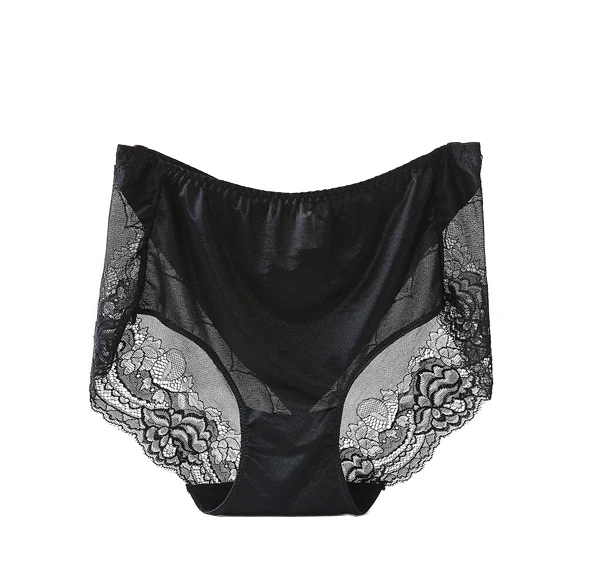 black Jerrinut трусы большого размера 3XL 4XL 5XL 6XL женское нижнее белье Трусики с высокой талией прозрачные трусики нижнее белье - Цвет: black