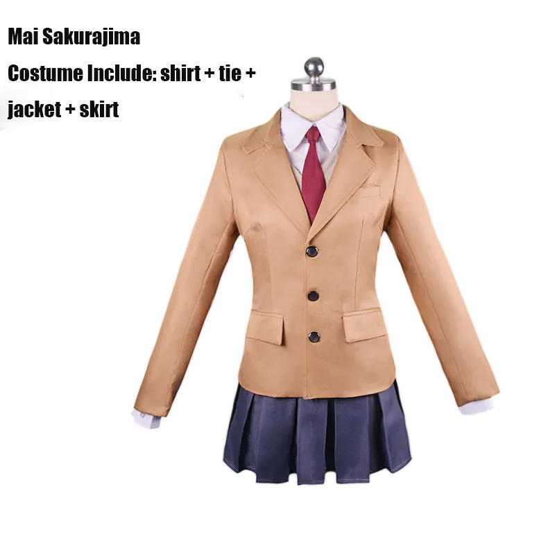 02 Seishun Buta Yarou серия Sakurajima Mai кролик девушка косплей, костюм, Япония Аниме наряд Хэллоуин вечерние для мужчин и женщин униформа набор Горячая - Цвет: 02