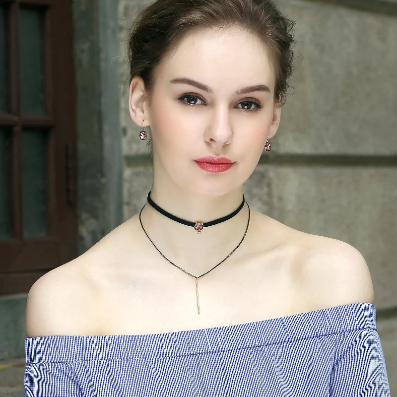 Женское Ожерелье Warme Farben модное ожерелье из кристаллов барокко с двойной черной