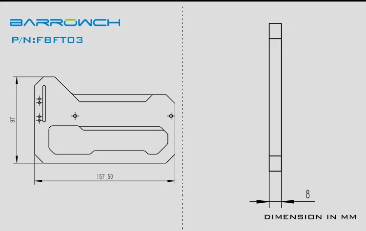 Barrowch FBACEX-01, видеокарта Быстрый модуль, для Mobula модульная панель чехол