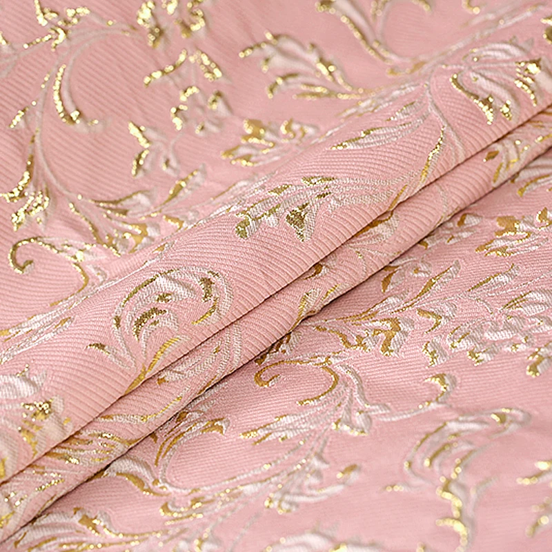 

CF329 100*145cm Spring Dress Fabric 3D Bronzed Embroidered Jacquard Fabric Women Cheongsam Coat Formal Dress Fabric DIY Material