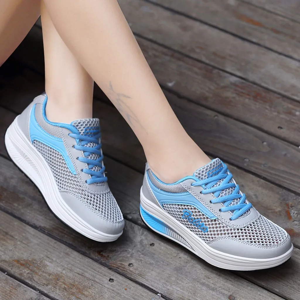 KANCOOLD/женские кроссовки на платформе; тонизирующий светильник на танкетке; Zapatillas; спортивная обувь для женщин; дышащая обувь для похудения; обувь для танцев