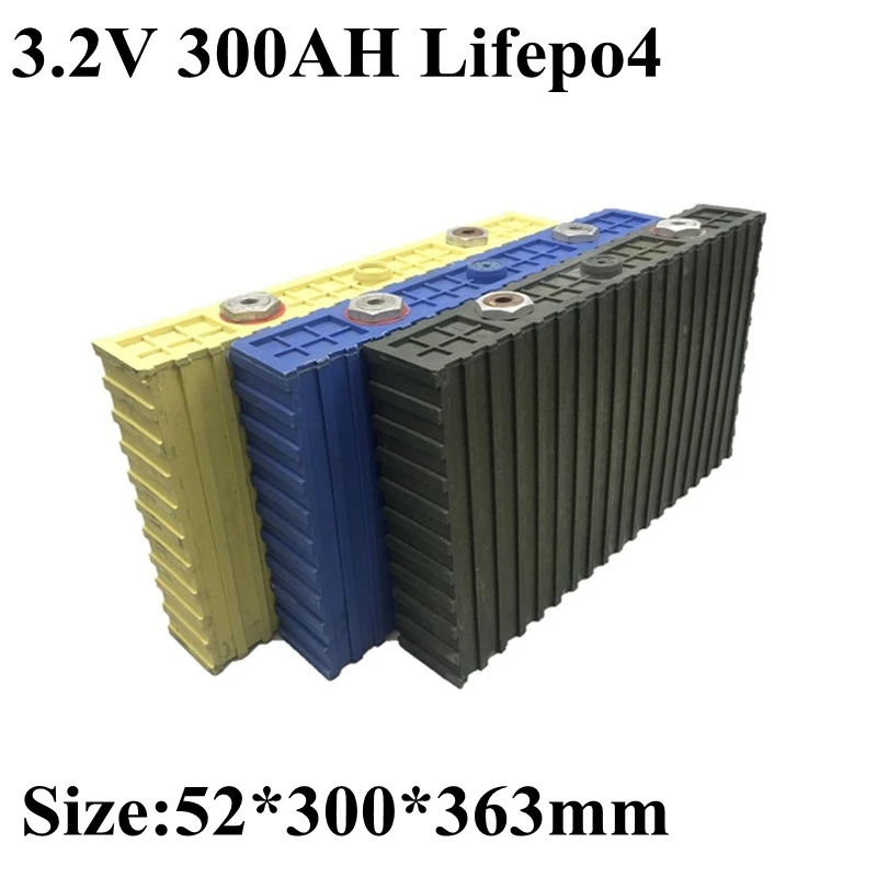1 шт. Lifepo4 ячейка 3,2 В 300ah Высокая емкость Lifepo4 литиевая батарея для электромобиля автомобильный инвертор для лодки хранение солнечной энергии